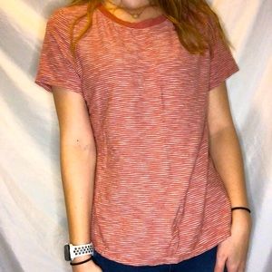 Burnt orange striped tee